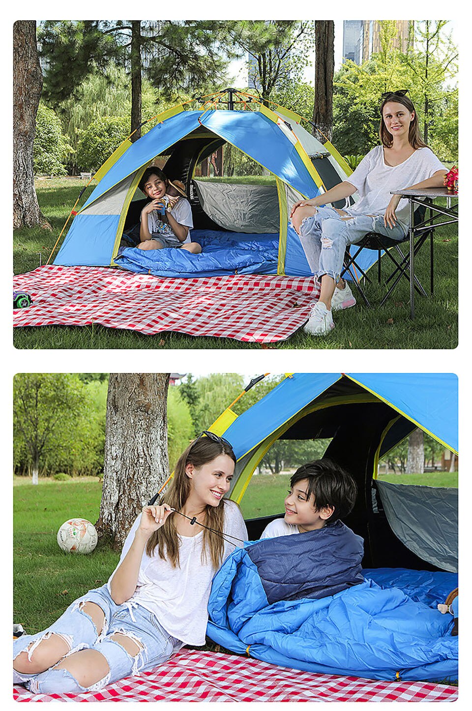 Cheap Goat Tents ONLIVING Ultralight Automatic Tent Instant Setup Protable Foldable Waterproof Tent Sun Shelter for Travel Camping Outdoor Hiking Tents 
